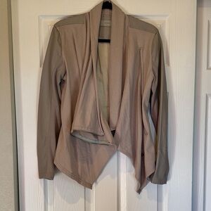 Blank NYC Beige Draped Blazer